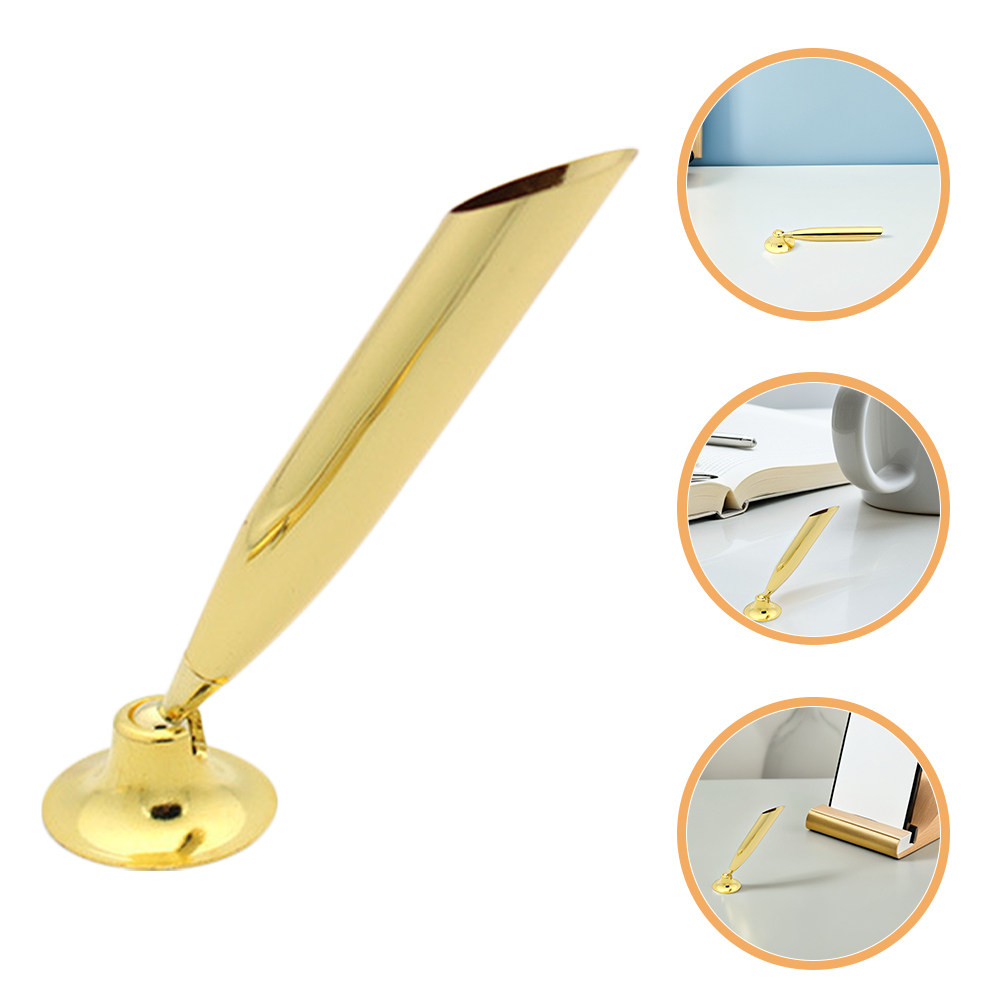 Pen Rest Single - 10個入り金属製ペンホルダー デスクスタンド スタイリッシュなシングルペンベースオーガナイザー オフィス・家庭用 万年筆・ボールペン・鉛筆スタンド