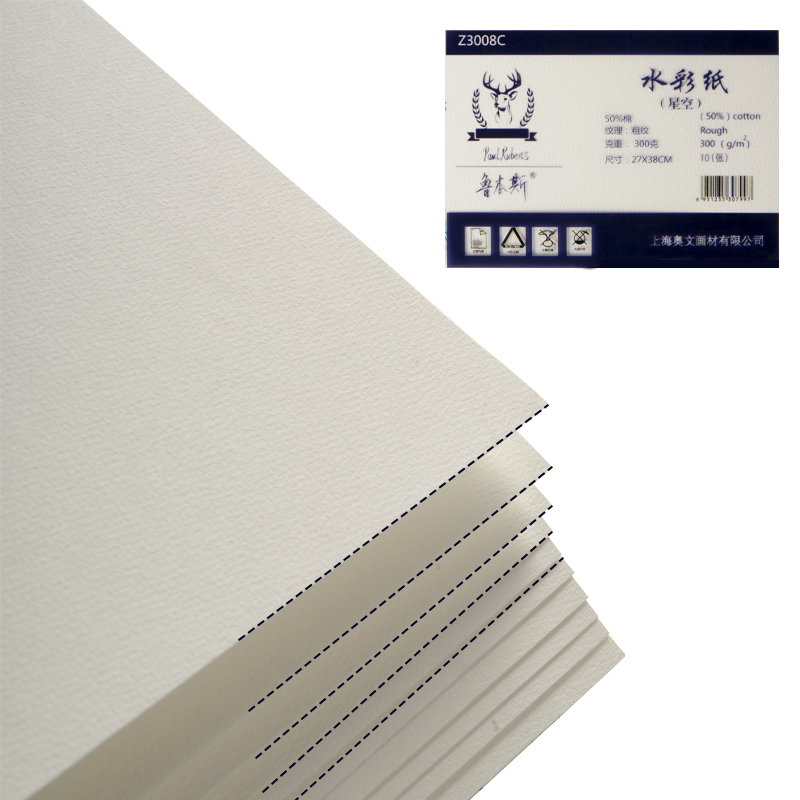 ポール・ルーベンスプロフェッショナル水彩紙綿 50% 300 - Ink Blotter Paper のレビューと価格
